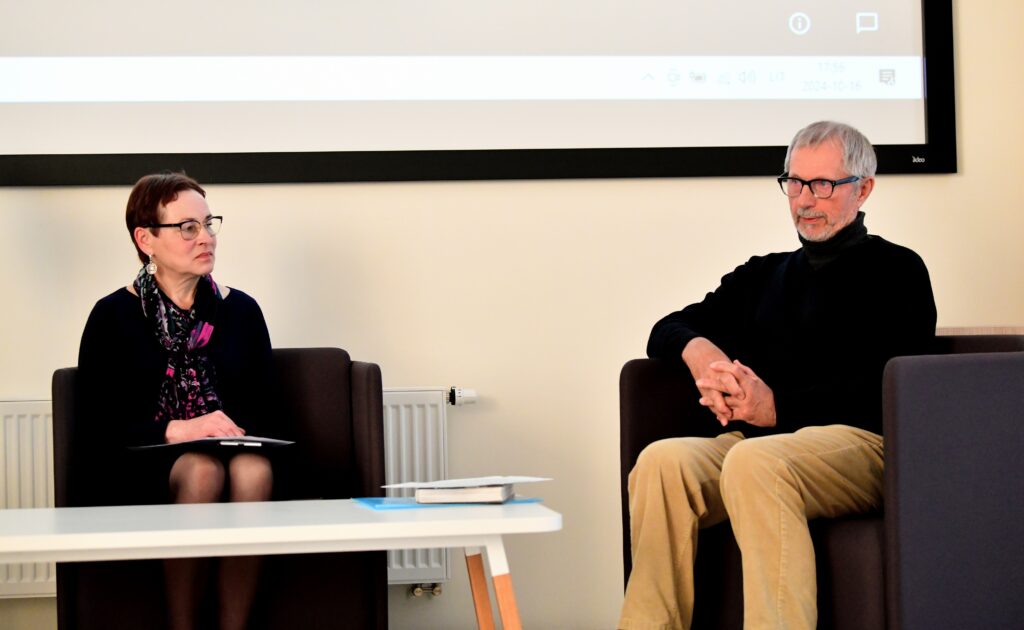 Aktorius Petras Kežys ir bibliotekos darbuotoja Angelė Mikelinskaitė